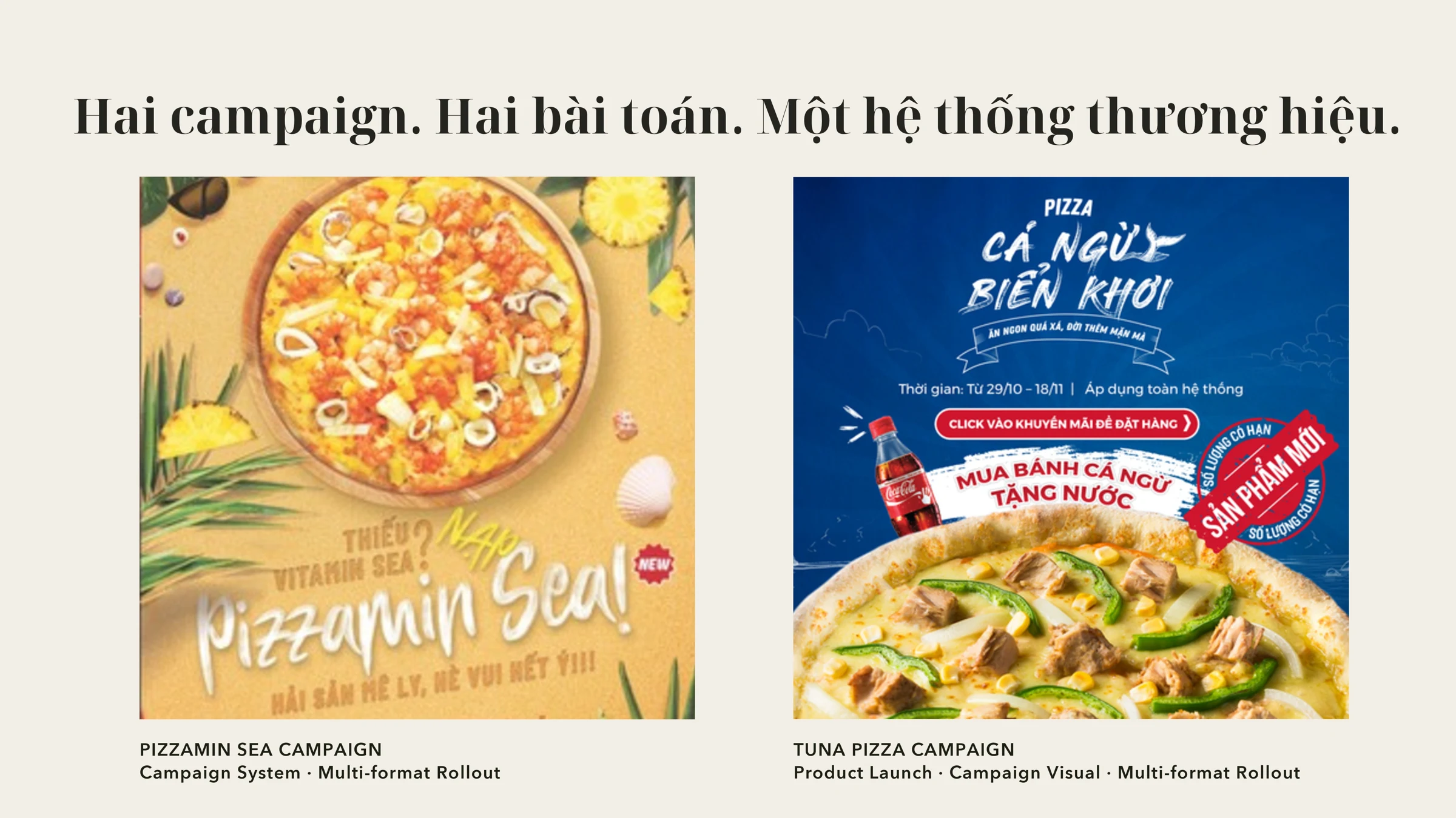Hai chiến dịch: Pizzamin Sea & Pizza Cá Ngừ Biển Khơi