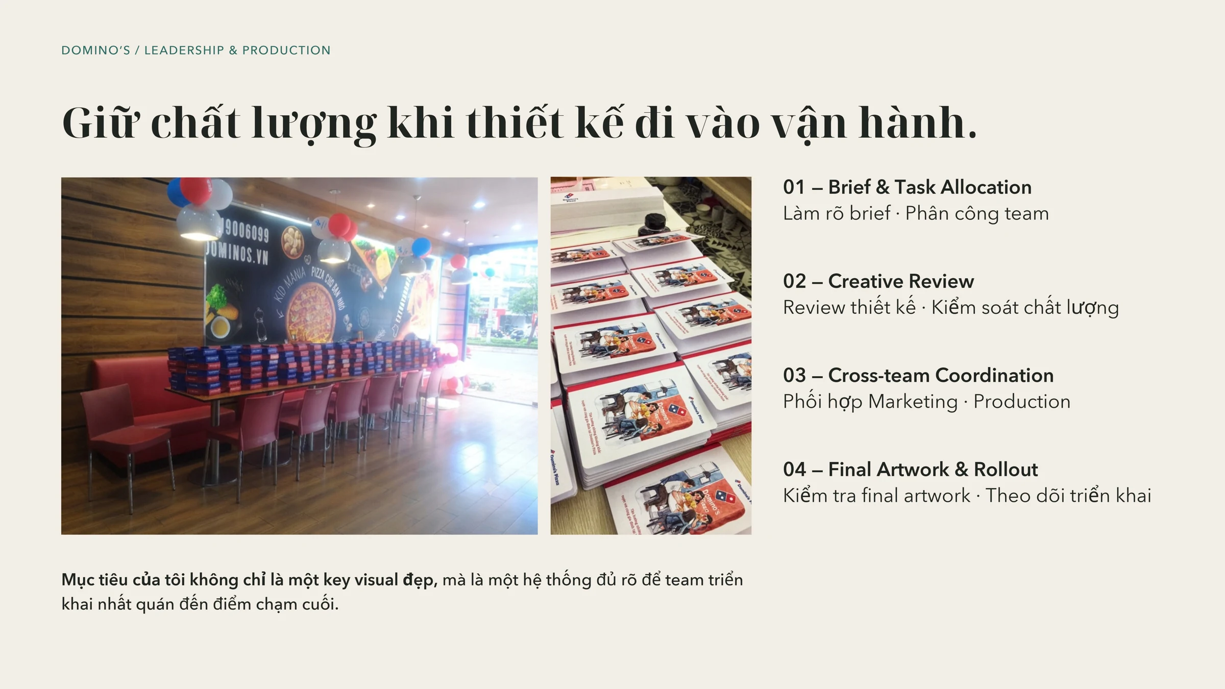 Phân công, đánh giá thiết kế và kiểm soát sản xuất