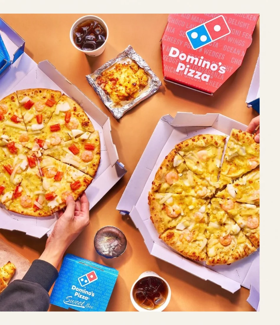 Hình ảnh chiến dịch Domino’s Pizza trong portfolio của Kira Bui